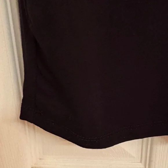 INC brand Black Short Sleeve Top with Gold Eyelet V-Neckline. Size Small - Picture 4 of 12